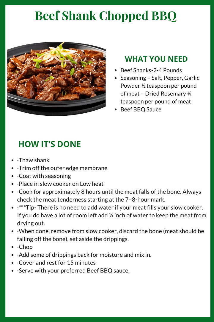 Beef Shank Chopped BBQ